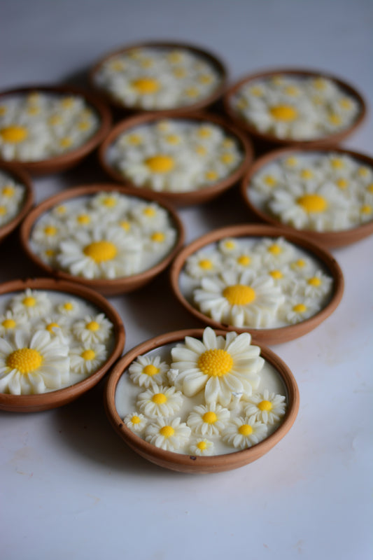 Terracotta Daisy Candle