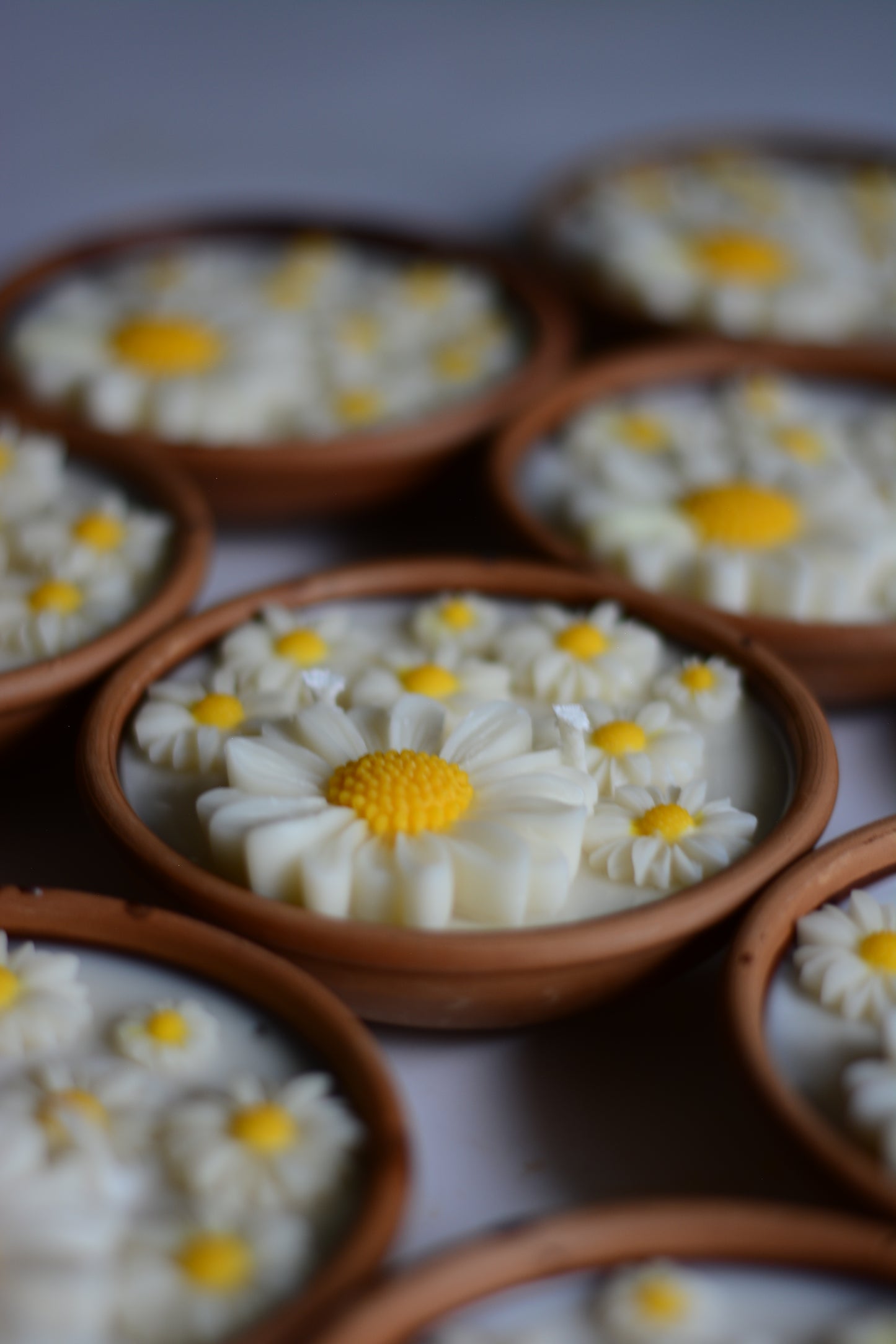 Terracotta Daisy Candle