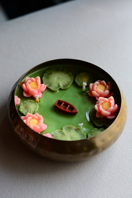 Lotus Pond Urli Candle