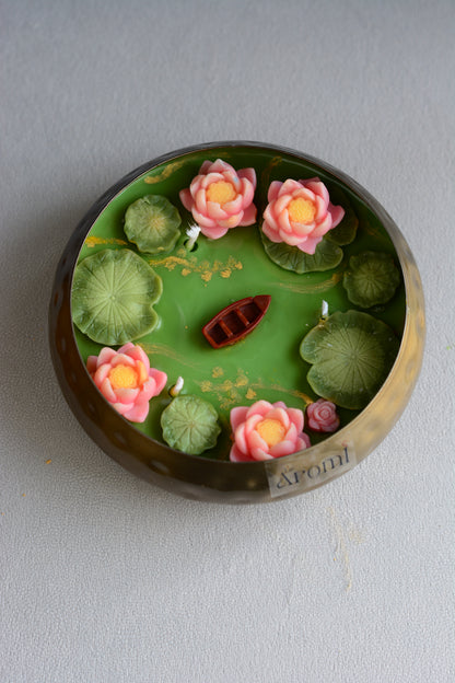 Lotus Pond Urli Candle