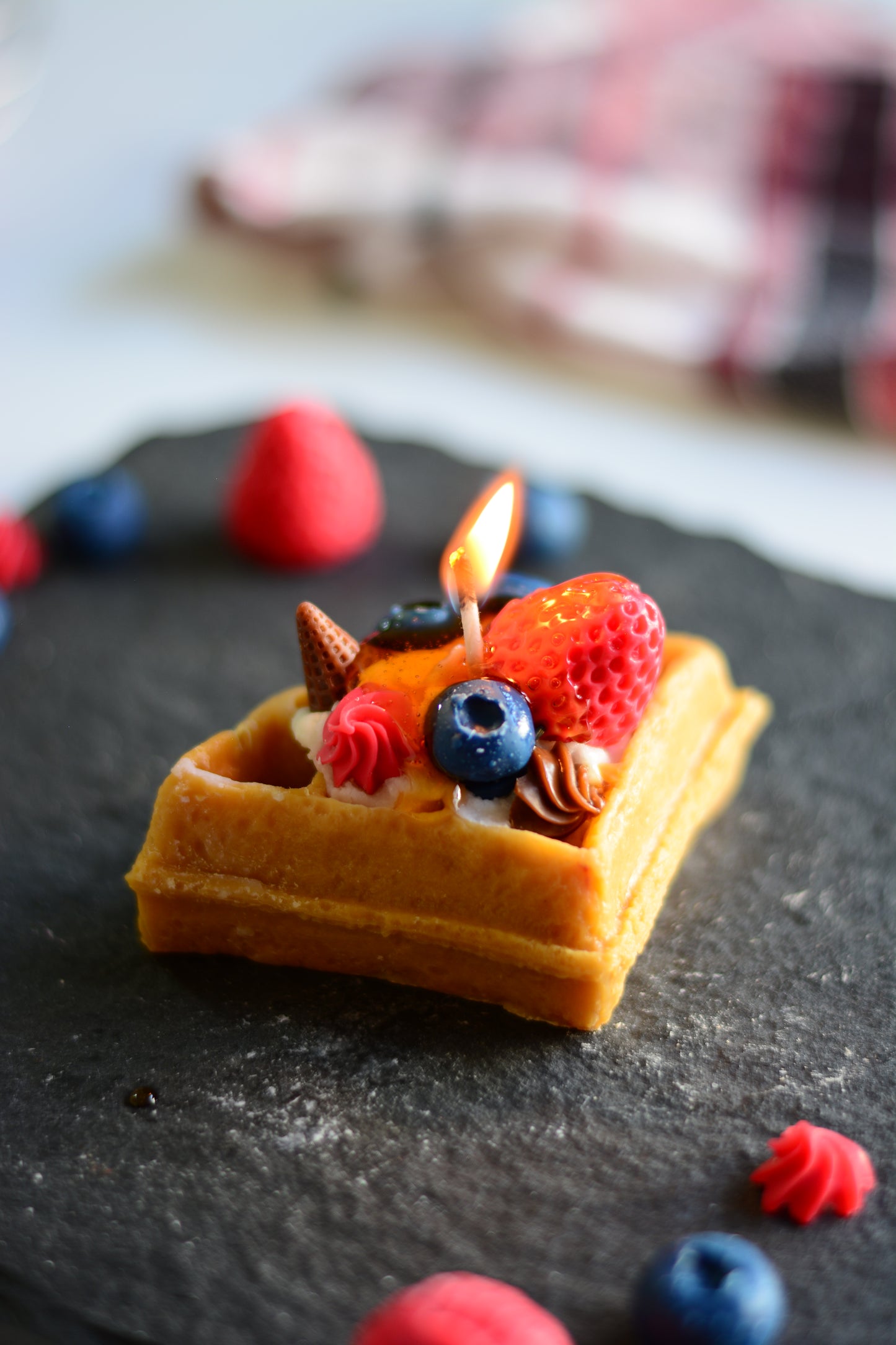 Waffle Candle